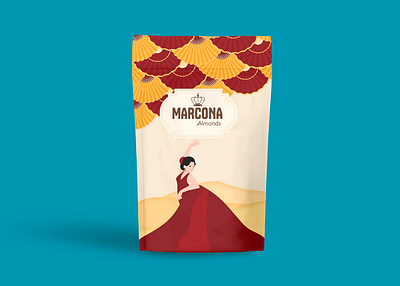 Marcona Almonds Package Design almonds branding graphic design identity design package spain