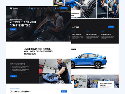 Car Wash Web site Design car wash web design car wash website figma landing page uiux ux design web design website