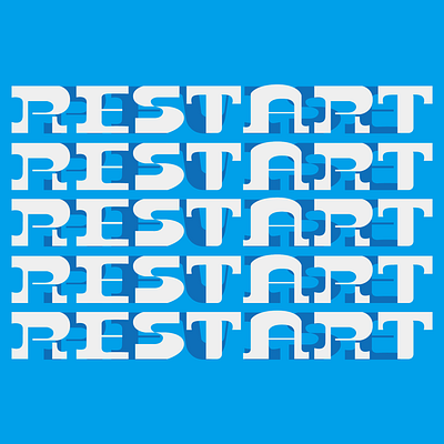 Typo Design RESTART artwork colorful cute design graphic design illustration lettering rainbow retro colors typography art