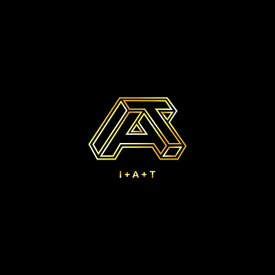 I + A + T abstract background concept design digital element graphic icon illustration letter line logo modern sign style symbol technology type typography vector