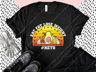 Eat fat lose weight custom keto diet t shirt design custom typography customtype funny t shirt graphic t shirt keto shirt merchbyamazondesign shirt t shirt design t shirt design template t shirt designer tee typography vintage