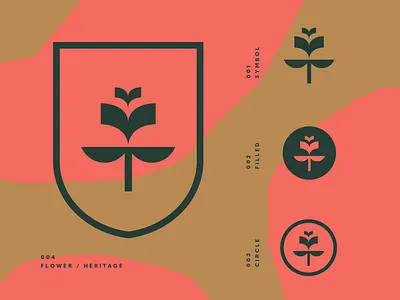 Flower Logo Exploration abstract brand brand identity branding design flower geometric graphic design icon identity illustration logo logo design mark pattern seal set shield type typography logo