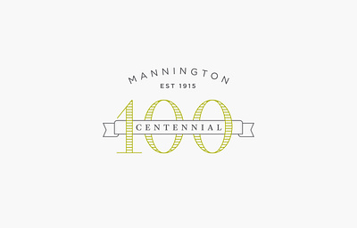 Mannington Commercial Centennial Logo centennial illustration logo minimal vector