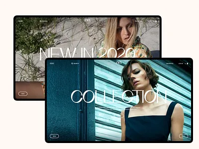 Zara. Main Page II desktop e commerce grid minimal pure site ui ux web zara