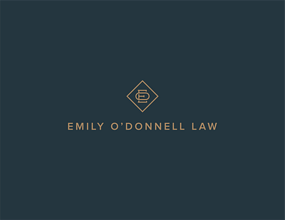 Emily O'Donnell Law branding logo minimal monogram vector