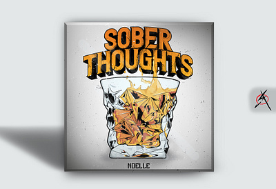 sober thoughts for sale! album album cover branding cd cover cover design drink illustration posdcast poster typography vector wpap