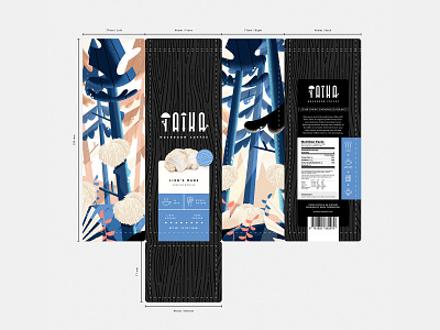 Taika #2 art direction brand design branding branding design coffee concept concept design design dieline forest illustration lions mane mockup mushroom organic packaging packaging design packaging mockup plants