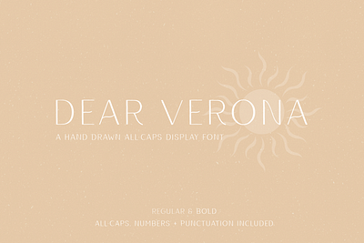 Dear Verona Display Font creative market design font font design graphicdesign lettering type vector