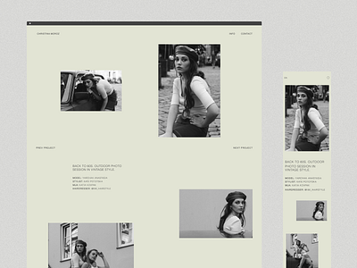 Christina Moroz Website-Portfolio UI app application branding colors design figma interaction interface ios light minimalism mobile photographer portfolio typography ux website