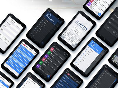 Mobile application design. Turnaround controller for aviation airplane app aviation controller departure design device hendling mobile service ui ux