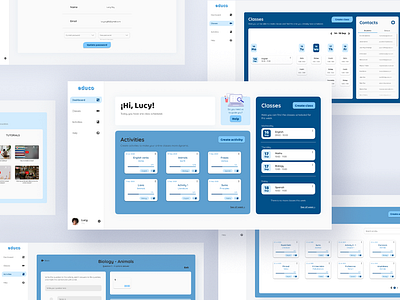 Educo Teacher's Dashboard covid19 dashboard design education app figma photoshop teacher ui uiux