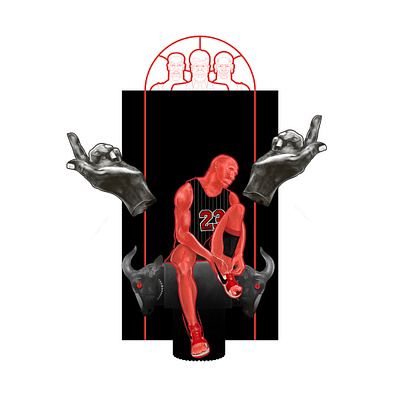 The Last Dance. Surrealistic poster air jordan basketball illustration michael jordan nba nba poster netflix poster art posterdesign the last dance vector