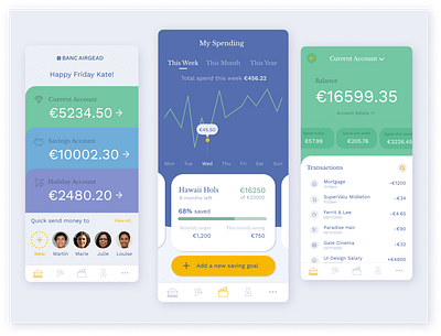 Banking App Design app banking mobile ui playful