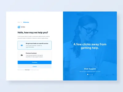 Contact Support blue clean contact page dashboard desktop flat help inquiry modern support ui user experience user interface ux web app web application web design