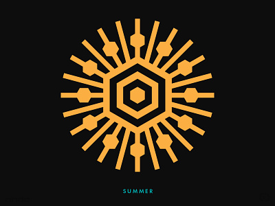 Summer Mini Print Concept icon logo logo design
