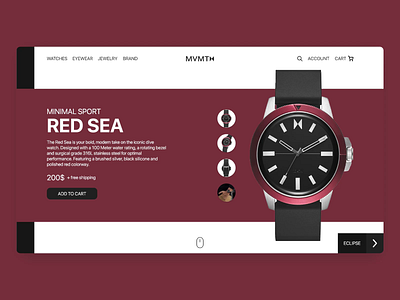 Movement Watches Redesign design landing page ui ux video watch webdesign website