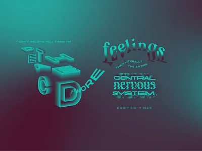 Exciting Times Book Quote book gradient isometric quote reading type typography