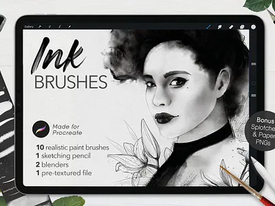 Ultimate Ink Brushes • Procreate brush brushes design digital art drawing graphic design illustration ink ink brush ink brushes ink drawing paint paint brush painting painting brush painting brushes procreate procreate brush procreate brushes procreate ink