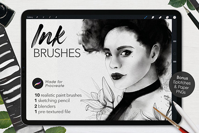 Ultimate Ink Brushes • Procreate brush brushes design digital art drawing graphic design illustration ink ink brush ink brushes ink drawing paint paint brush painting painting brush painting brushes procreate procreate brush procreate brushes procreate ink