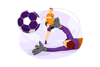 Football flat vector illustration concept action active activity biking exercise football health healthy illustration lifestyle lifestyles outdoor practicing sport vector workout