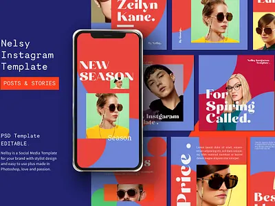 Nellsy PSD Instagram Posts & Stories branding creative digital art elegant instagram instagram banner instagram post instagram post design instagram post template instagram posts instagram posts template instagram stories instagram story instagram template modern posts social media social media pack social media template stories