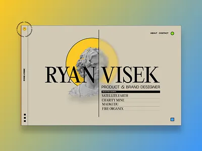 Portfolio Initial Exploration branding landing page portfolio render