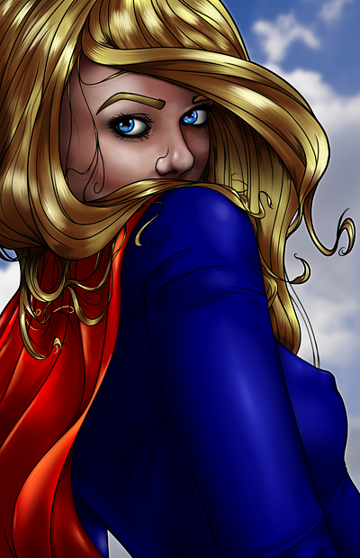 Supergirl Redux clip studio paint comic art comics dccomics design digital art digitalart illustrator women