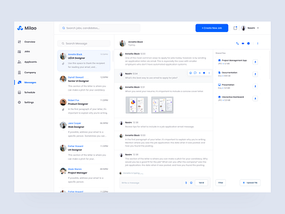 Job Search Platform - Message applicant dubai jobs find job freelancer hiring job job application job board job listing job search job seeker professional services real estate resume saas saudi arabia uiux designer web design webapp design