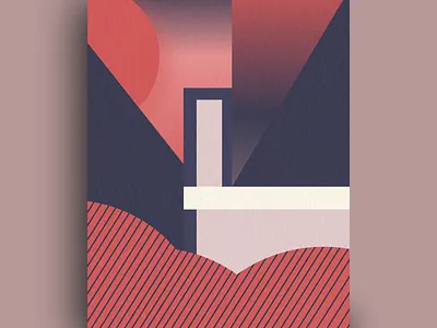 Sunrise over the Mountains | Minimalist poster brand branding design designer graphicdesign minimalist minimalistic mono