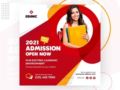 Admission Animated Social Banner Design admission animated banner animated gif back to school banner ads banner design branding educational