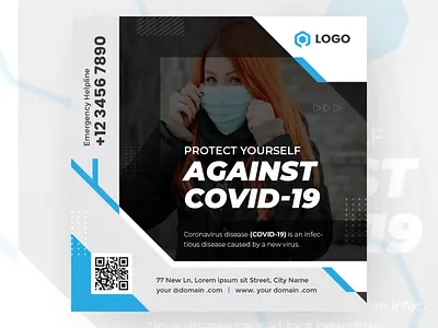 Covid 19 Animated Social Banner Design advertisement design aftereffects animated animated banner animated gif animation banner banner design corona virus covid19 gif design gifanimation trendy