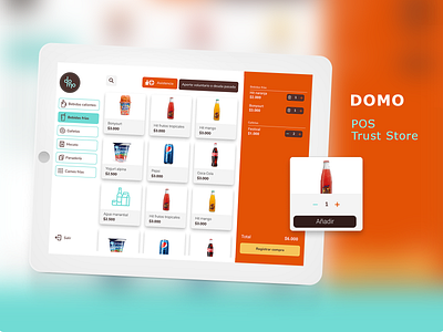 DOMO design interface mobile pos system ui ui design uiux user experience user interface ux