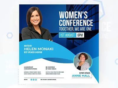 Women Conference Animated Social Banner Design agency animated svg animatedbanner animatedgif banner conference conference host event banner gif banner instagram banner moving promotional design social media banner virtual banner women conference