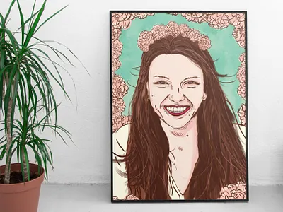 Izabela portrait | Digital Painting | Sketching | Drawing art colorful composition digital painting digital sketch eyes girl portrait illustration illustrator long hair people pink portfolio portrait poster poster art print sketchbook sketching turquoise