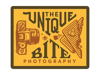 The Unique Bite - Logo and Wordmark badge branding design food hand lettering icon illustration illustration art illustrations illustrator lettering logo logo design logodesign logos logotype typography vector