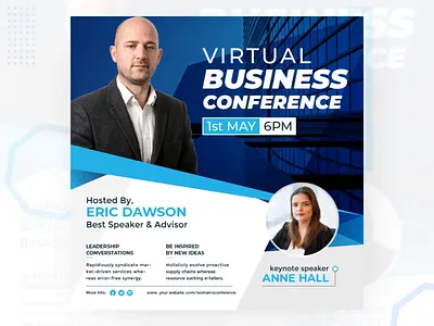 Business Conference Animated Social Banner Design animated banner banner ad banner ads banner design conference leadership virtual event