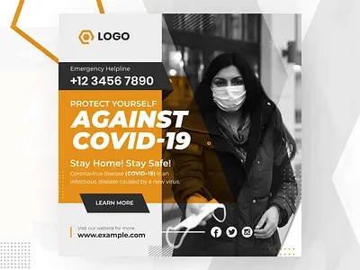 Covid-19 Awareness Animated Social Banner Design aftereffect animated animated gif animation awareness banner design coronavirus covid19 design gif banner motion graphics animation protection social banner social media design