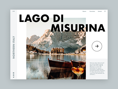 Lago Di Misurina design landingpage landingpagedesign minimal type typography ui web website