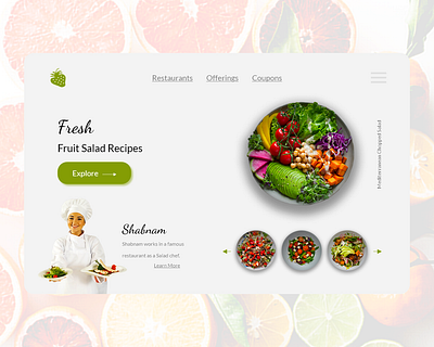 Fresh Fruit Salad aesthetic branding ui uidesign uidesigner uiinspiration uiux uiuxdesign web design website design