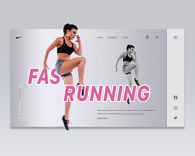 Fast Running Gym aesthetic branding ui uidesign uidesigner uiinspiration uiux uiuxdesign web design website design