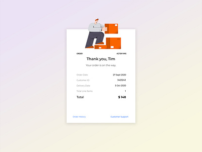 Email Receipt || #DailyUI 17 app daily ui daily ui 017 daily ui challenge dailyui dailyuichallenge design email receipt orders ui uidesign uiux user interface design