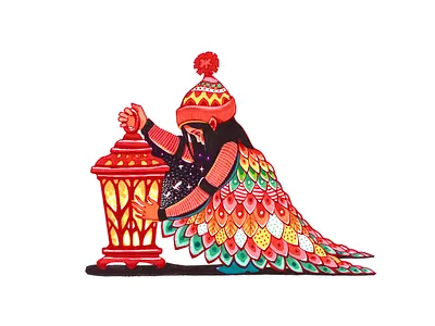 Lamp character colorful draw drawing girl illustration lamp markers