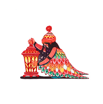 Lamp character colorful draw drawing girl illustration lamp markers