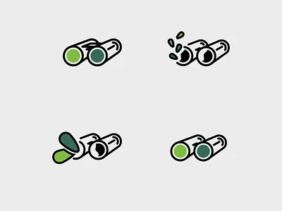 Logo Ideas for a Farmtech Startup binoculars branding design farmtech logo plants vector