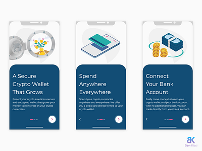 Crypto wallet onboarding crypto crypto wallet cryptocurrency mobile design mobile ui uiux