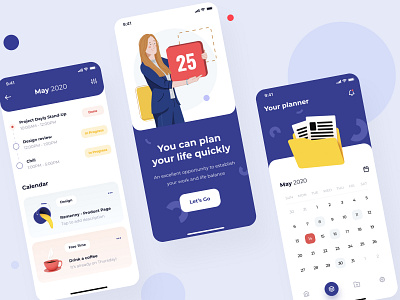 Bplanner planning application 3dicon app button calendar app cinema4d design illustration illustrations illustrator ios mobile planning timeline typography ui ux uxui