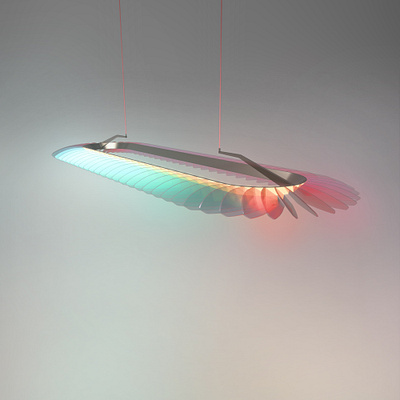 Feather light concept design featherlight industrial design interior products keyshot lamp modipow pendant lamp product design rendering