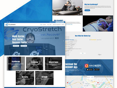 CryoStretch - Website Design branding graphicdesign knoxville tn slamdot typography web design webdesign webdesigner website design wordpress