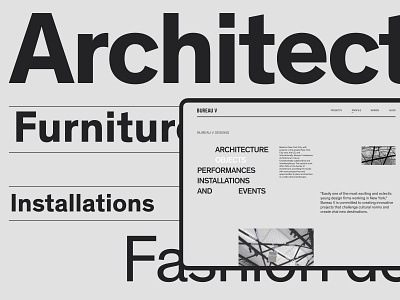 Architectural Bureau architectural behance behance project grid design minimalist ux ui