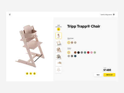 Furniture Website minimalism ui ux web website white yellow